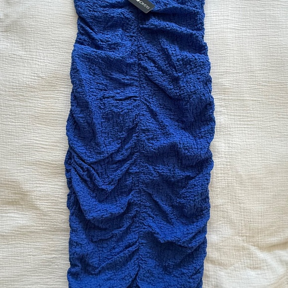 Tulisa Rouched Midi Dress - Blue - Picture 5 of 5